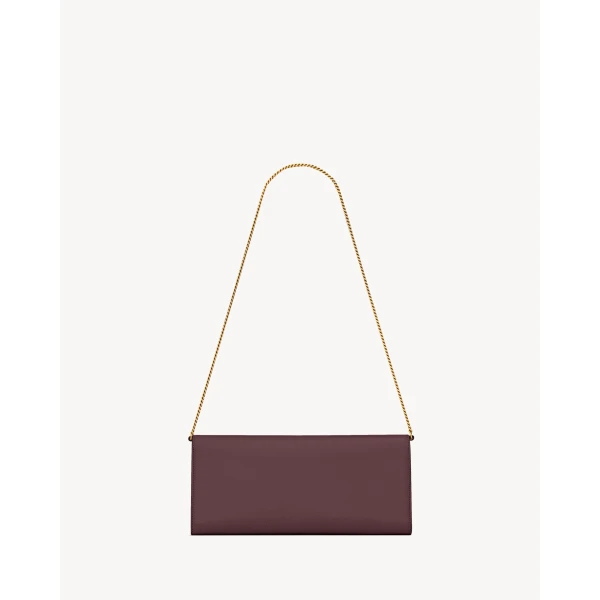 Saint Laurent KATE clutch in grain de poudre leather designed in Paris