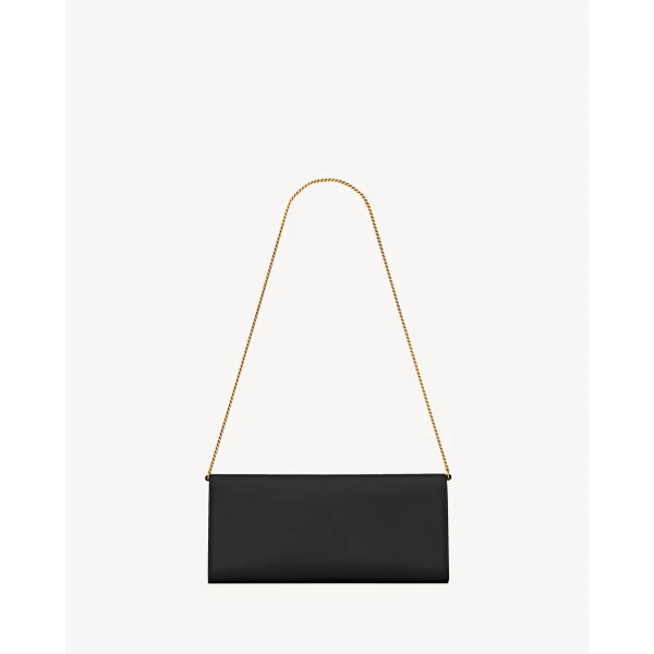 Saint Laurent KATE clutch in grain de poudre leather designed in Paris