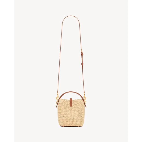 Saint Laurent LE 37 mini in raffia designed in Paris