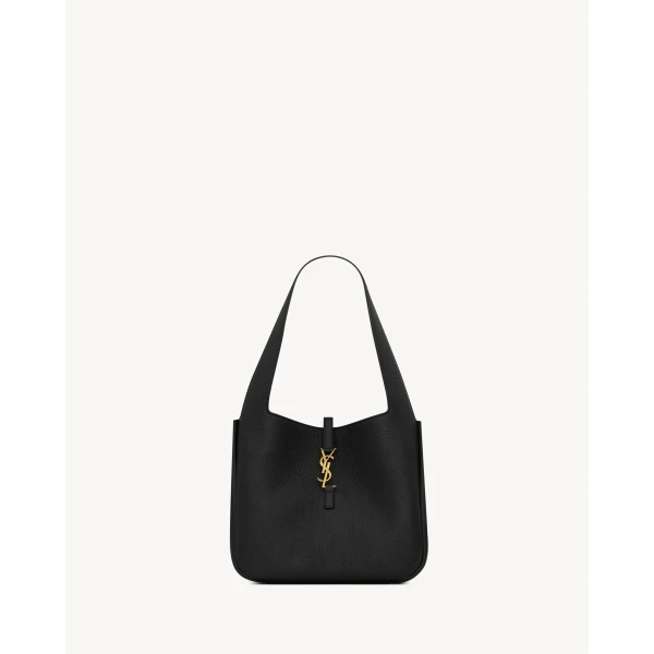 Saint Laurent LE 5 À 7 SMALL BEA in grained leather designed in Paris
