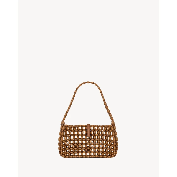 Saint Laurent LE 5 À 7 in wood beads designed in Paris