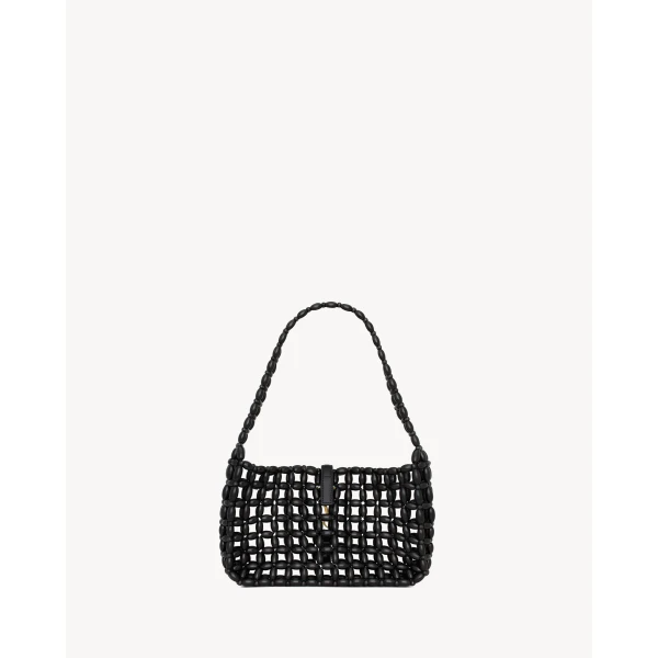 Saint Laurent LE 5 À 7 in wood beads designed in Paris