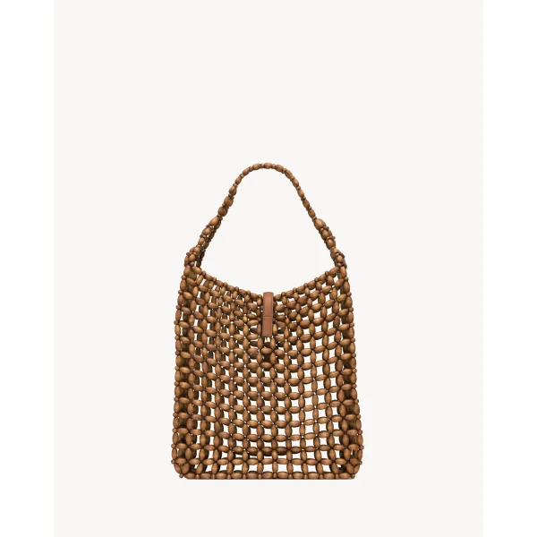 Saint Laurent LE 5 À 7 large in wood beads designed in Paris