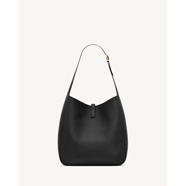 Saint Laurent LE 5 À 7 supple LARGE in grained leather designed in Paris