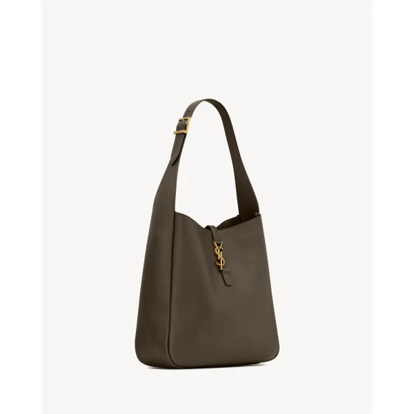 Saint Laurent LE 5 À 7 supple LARGE in grained leather designed in Paris