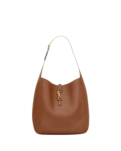 Saint Laurent LE 5 À 7 supple LARGE in grained leather designed in Paris