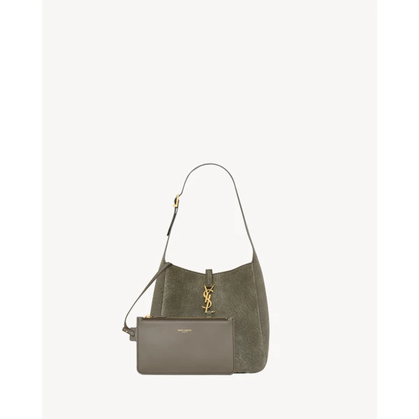 Saint Laurent LE 5 À 7 supple small in grained nubuck designed in Paris