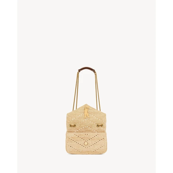 Saint Laurent LOULOU MINI in raffia designed in Paris