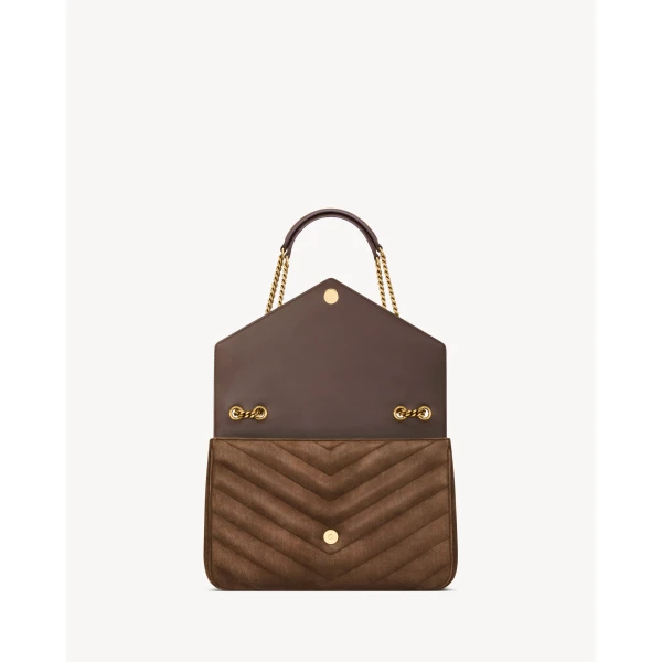 Saint Laurent LOULOU large in MATELASSÉ suede designed in Paris