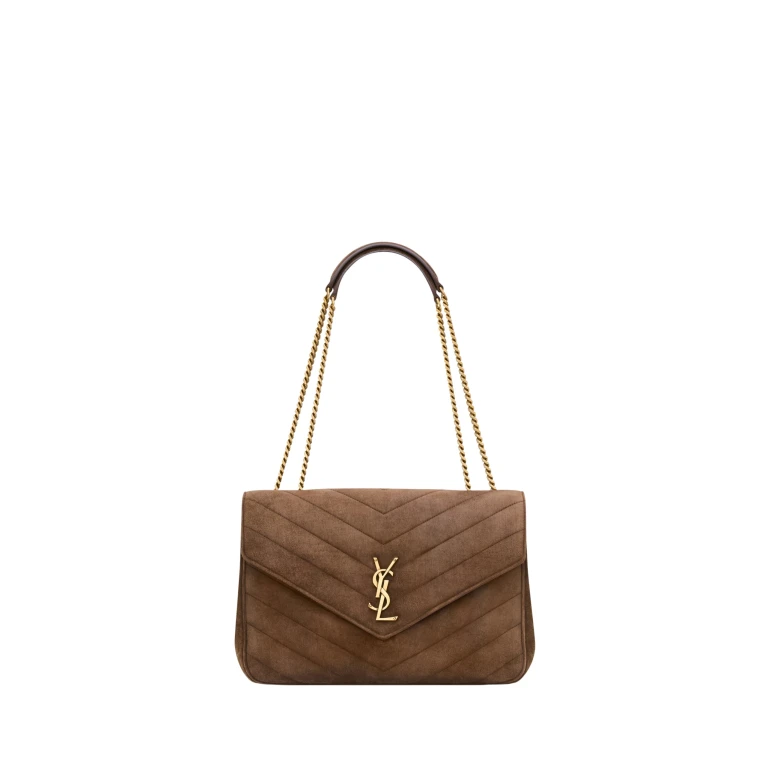 Saint Laurent LOULOU large in MATELASSÉ suede designed in Paris