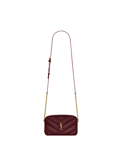 Saint Laurent LOULOU mini camera bag in lambskin designed in Paris