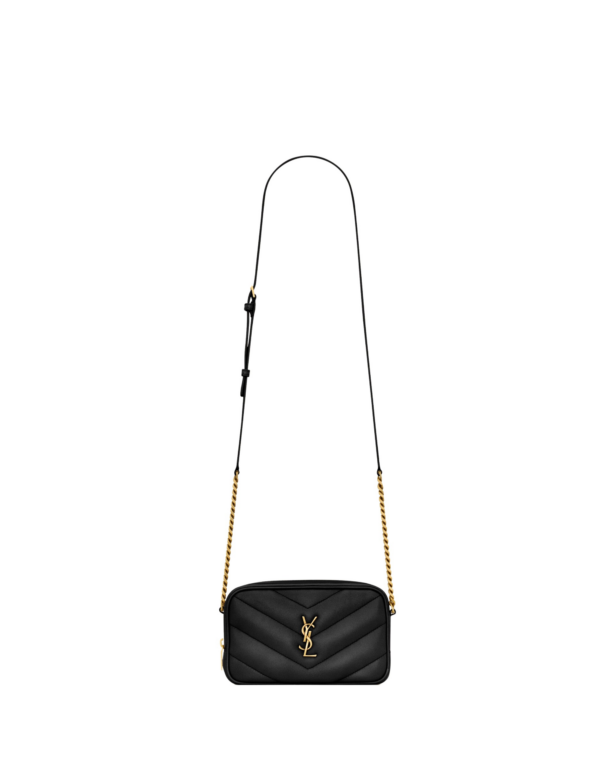 Saint Laurent LOULOU mini camera bag in lambskin designed in Paris