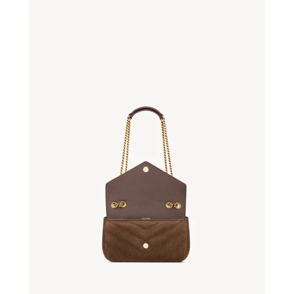 Saint Laurent LOULOU small in MATELASSÉ suede designed in Paris