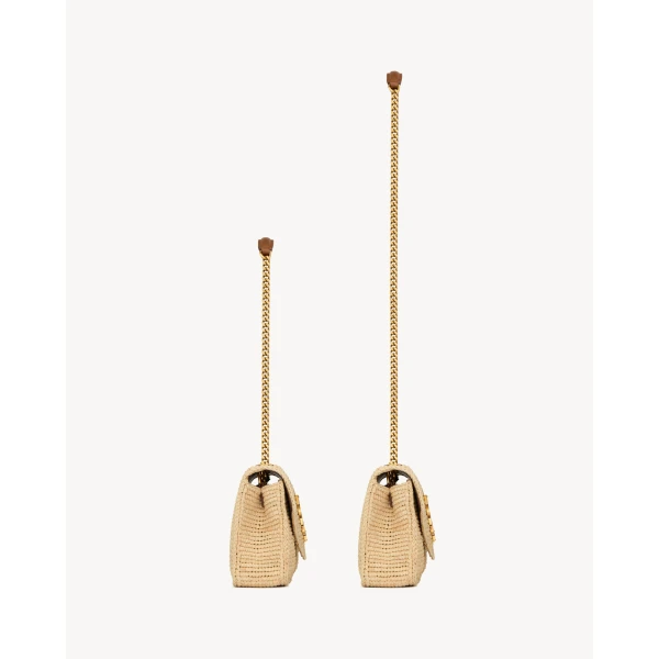 Saint Laurent LOULOU small in raffia designed in Paris