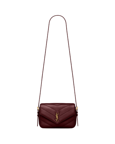 Saint Laurent LOULOU toy crossbody in MATELASSÉ lambskin designed in Paris