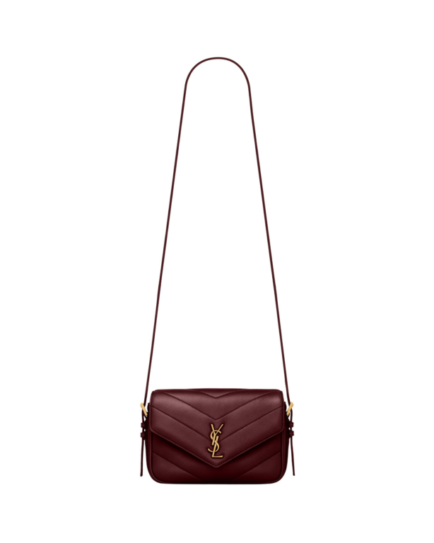 Saint Laurent LOULOU toy crossbody in MATELASSÉ lambskin designed in Paris