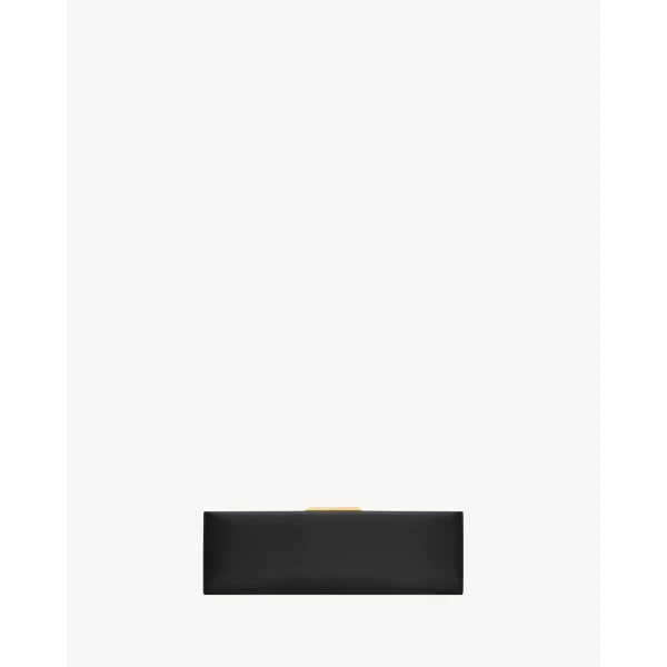 Saint Laurent MIDNIGHT large clutch in smooth leather designed in Paris