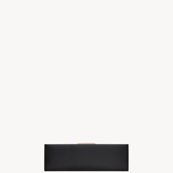 Saint Laurent MIDNIGHT large clutch in smooth leather, view 3