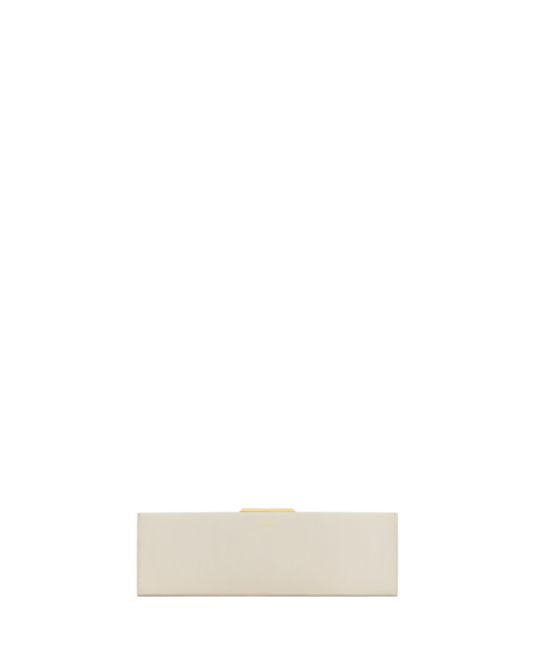 Saint Laurent MIDNIGHT large clutch in smooth leather designed in Paris