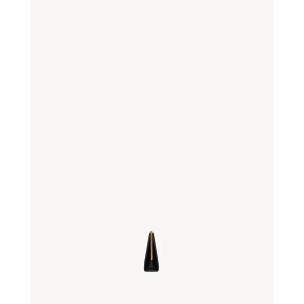 Saint Laurent Midnight small clutch in smooth leather designed in Paris