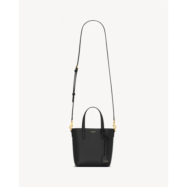 Saint Laurent Mini Toy SHOPPING SAINT LAURENT in box leather designed in Paris