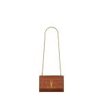 Saint Laurent NEW KATE small in crocodile embossed leather