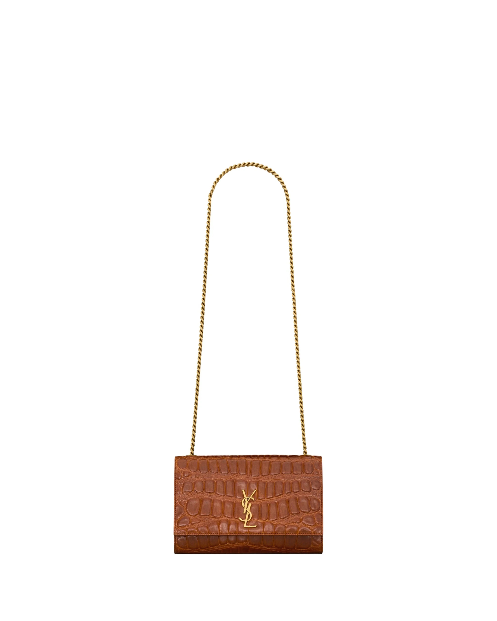 NEW KATE small in crocodile embossed leather