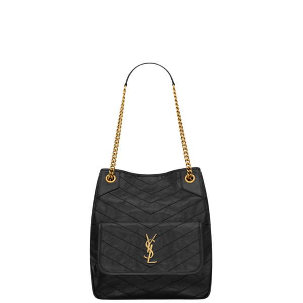 Saint Laurent NIKI Multipocket shoppipng in vintage leather designed in Paris