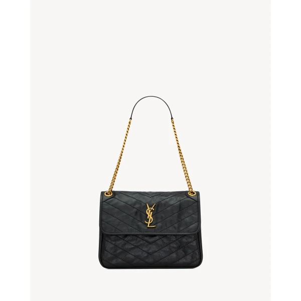 Saint Laurent NIKI TRIPOUCH in vintage leather designed in Paris