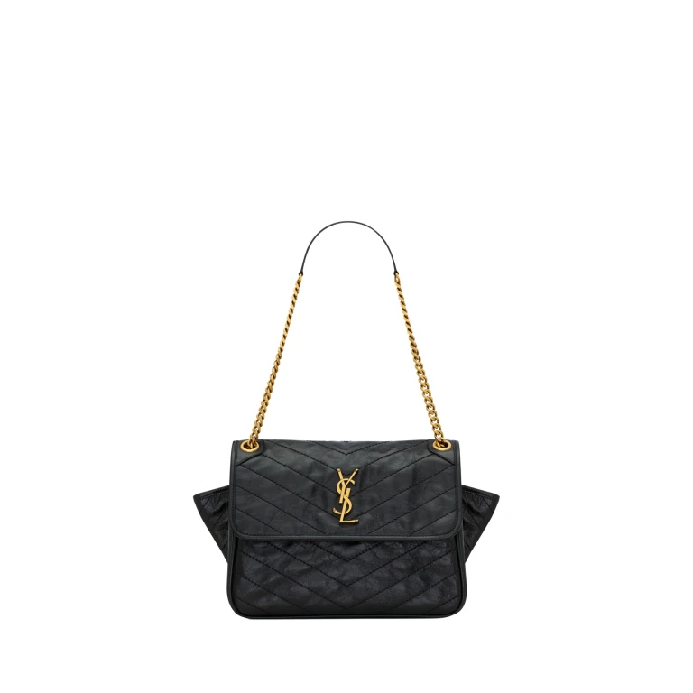 Saint Laurent NIKI TRIPOUCH in vintage leather designed in Paris