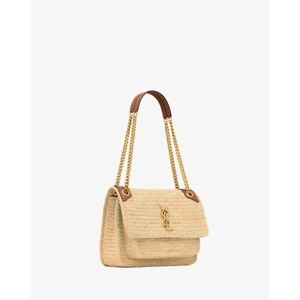 Saint Laurent NIKI medium in raffia designed in Paris