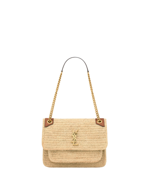 Saint Laurent NIKI medium in raffia designed in Paris