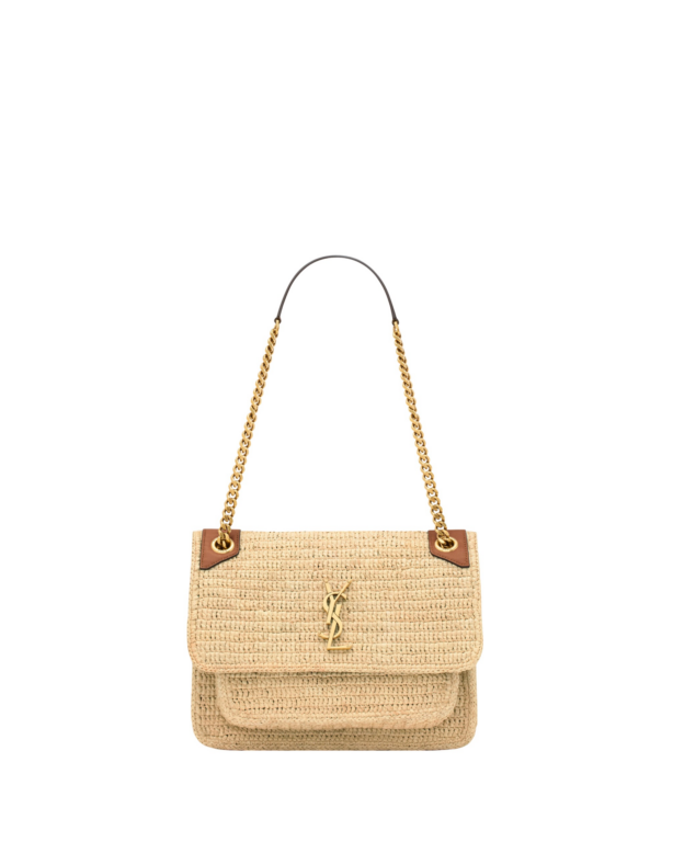 Saint Laurent NIKI medium in raffia designed in Paris