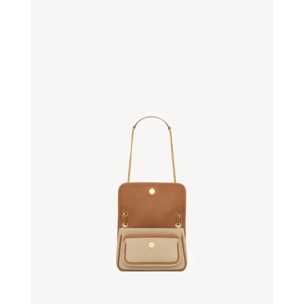 Saint Laurent NIKI mini in canvas and leather designed in Paris