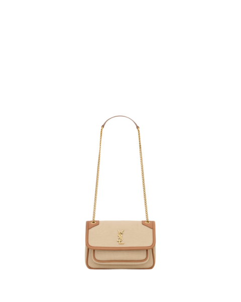 Saint Laurent NIKI mini in canvas and leather designed in Paris
