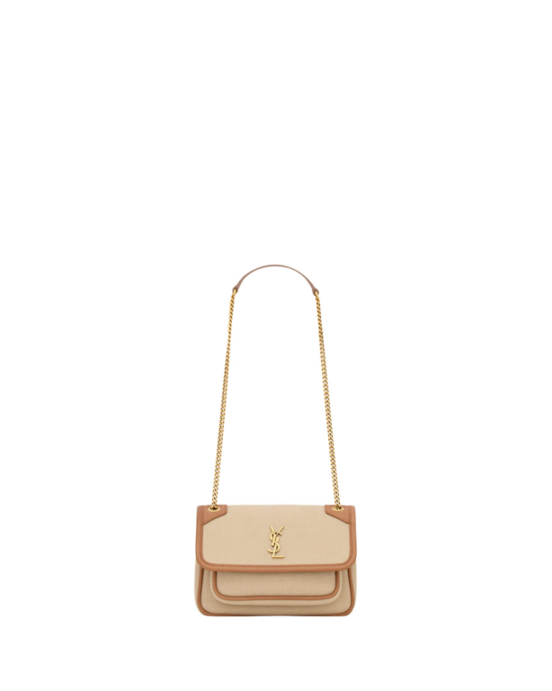 Saint Laurent NIKI mini in canvas and leather designed in Paris