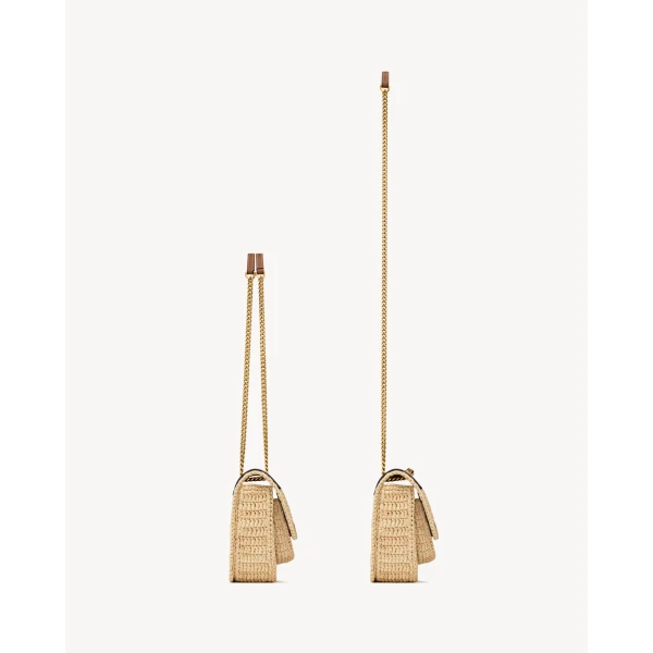Saint Laurent NIKI mini in raffia designed in Paris