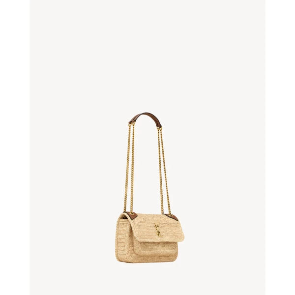 Saint Laurent NIKI mini in raffia designed in Paris