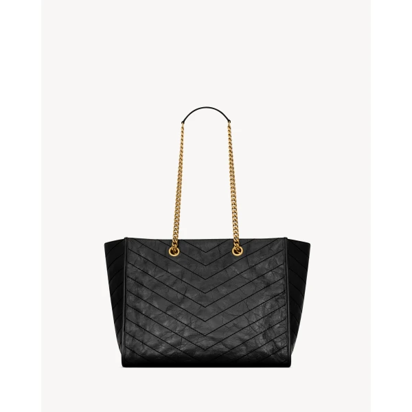 Saint Laurent NIKI shopping in vintage leather designed in Paris