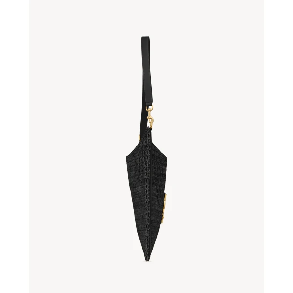 Saint Laurent Oxalis bag in raffia macramé designed in Paris