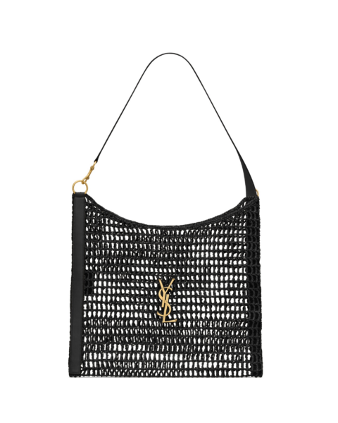 Saint Laurent Oxalis bag in raffia macramé designed in Paris