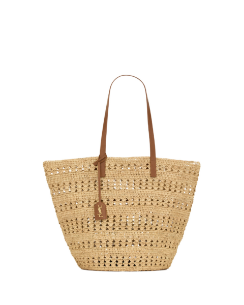 Saint Laurent PANIER Medium bag in raffia designed in Paris