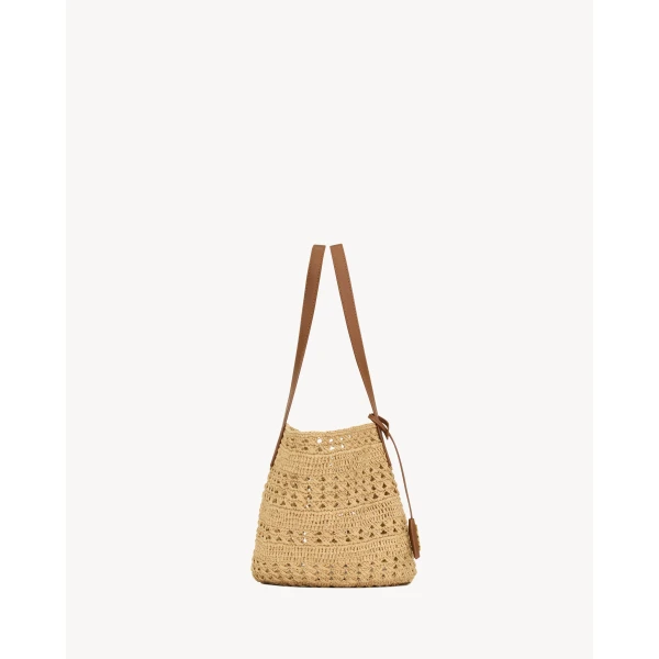 Saint Laurent PANIER Small bag in raffia designed in Paris