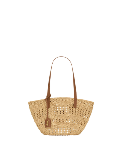 Saint Laurent PANIER Small bag in raffia designed in Paris