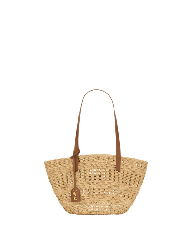 Saint Laurent PANIER Small bag in raffia designed in Paris