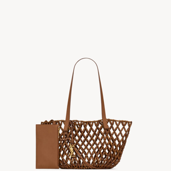 Saint Laurent PANIER small in wood beads, view 2