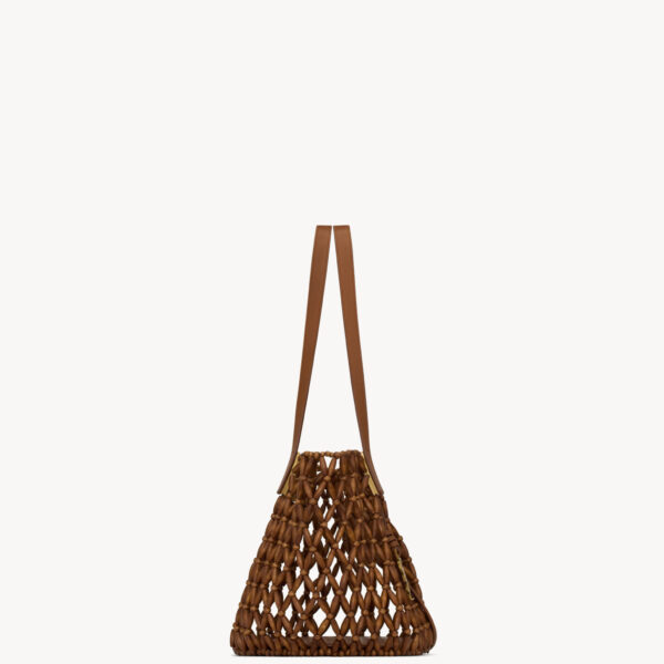 Saint Laurent PANIER small in wood beads, view 4