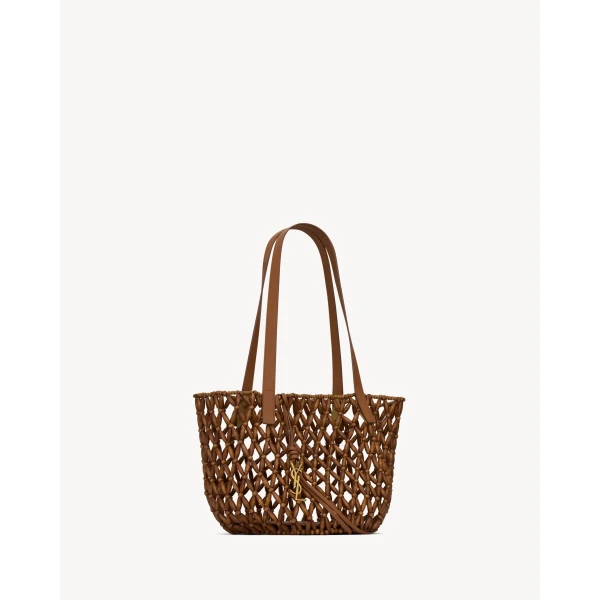 Saint Laurent PANIER small in wood beads designed in Paris