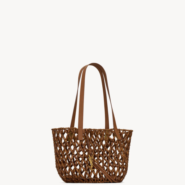 Saint Laurent PANIER small in wood beads, view 5