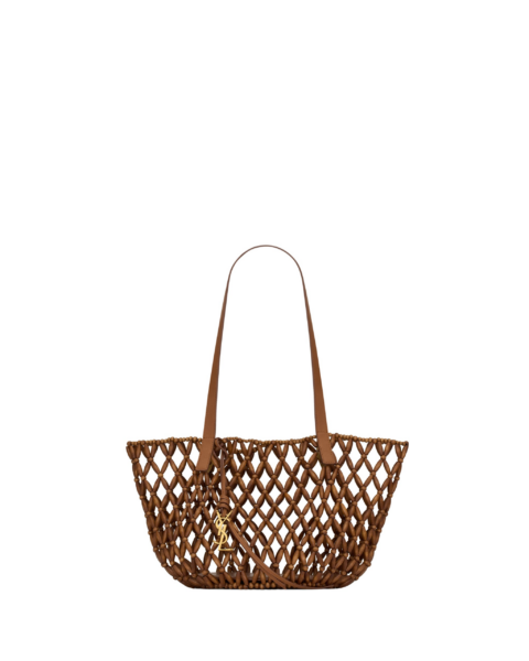 Saint Laurent PANIER small in wood beads designed in Paris